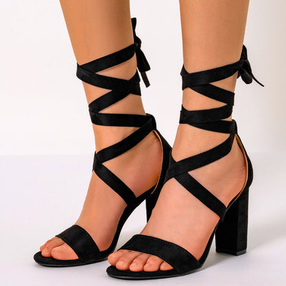 Women's High Heel Cross Strap Sandals | Eternal Stylz